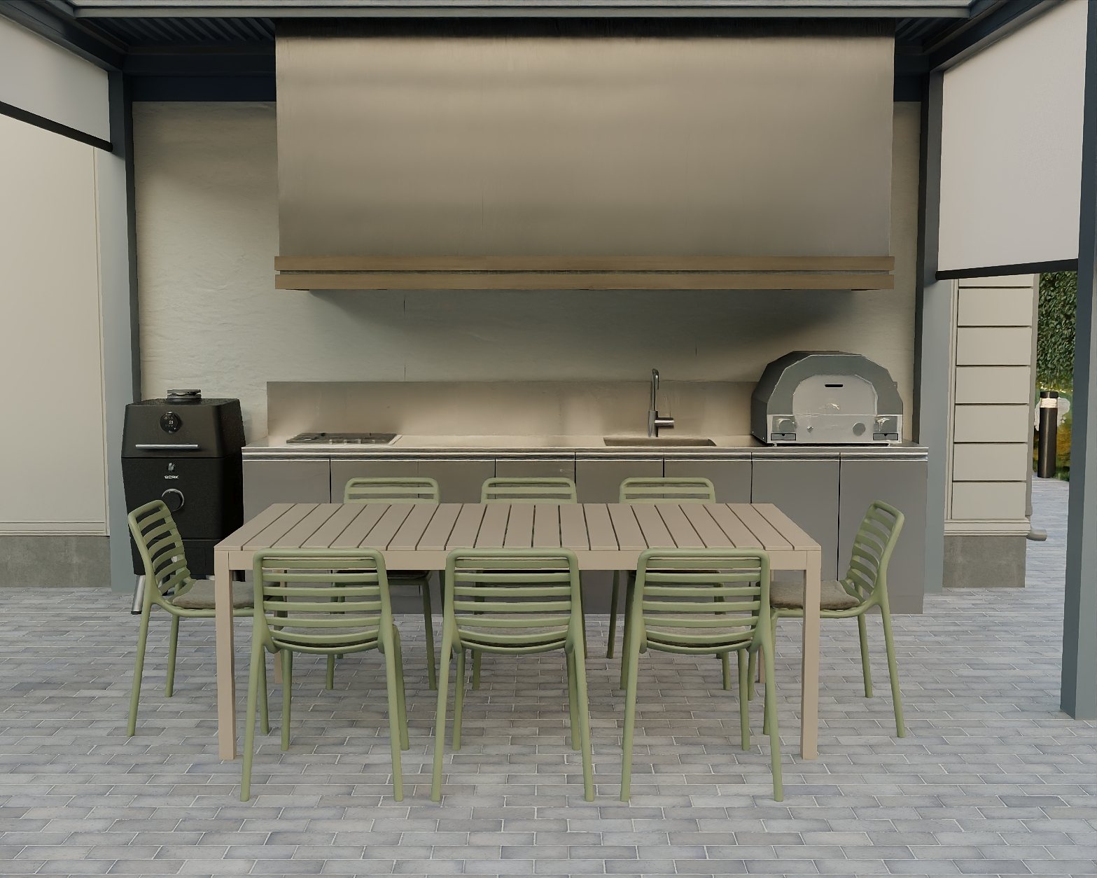 Designer's concept: 3D render of the future kitchen